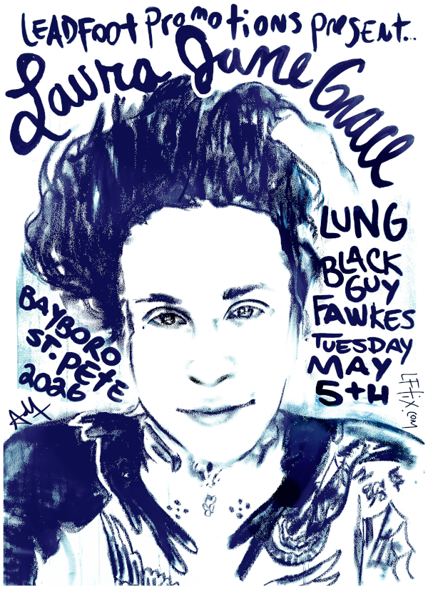 Laura Jane Grace and Band, Lung, Black Guy Fawkes at Bayboro Brewing in Saint Pete