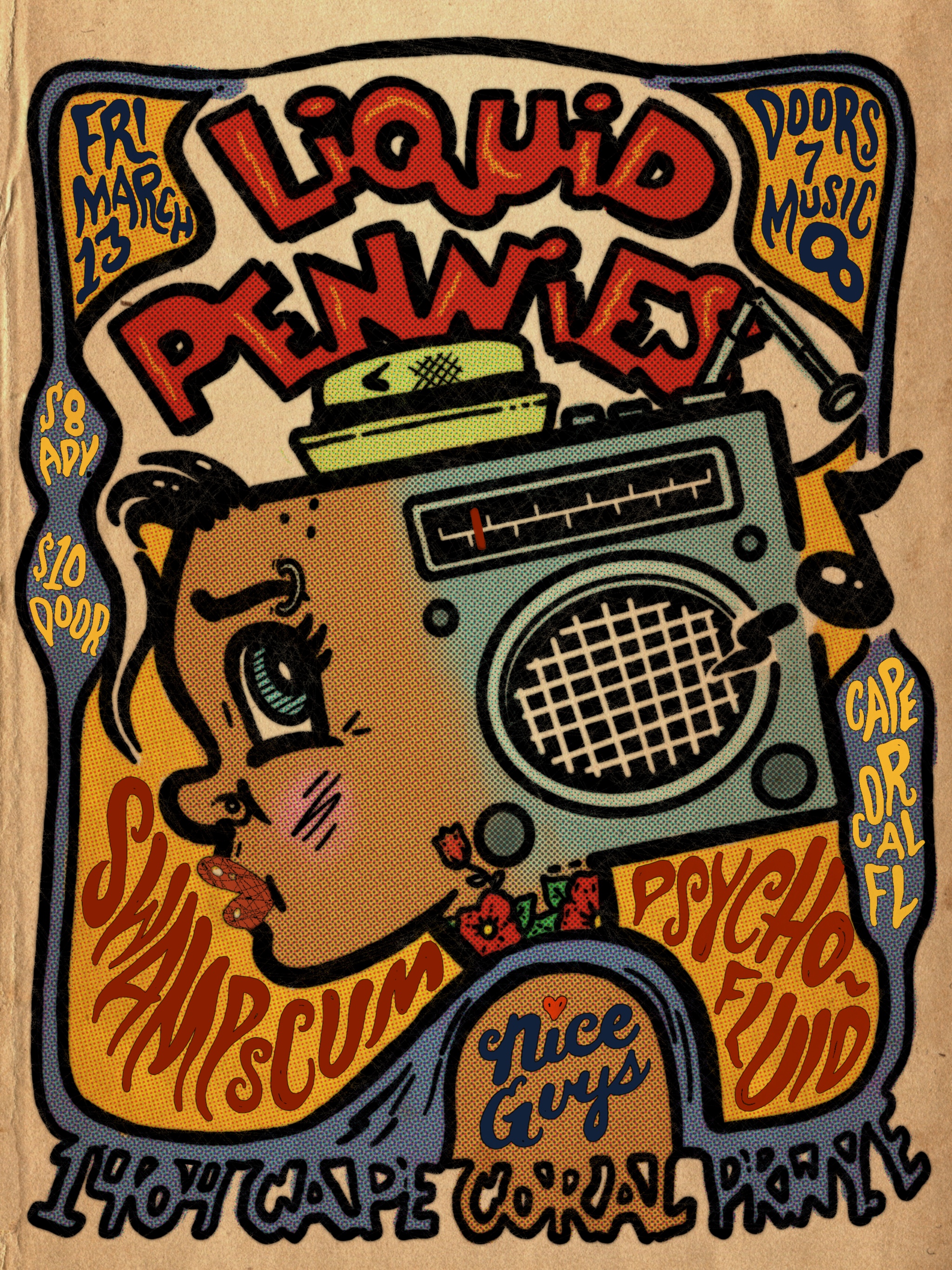 Liquid Pennies, Psycho Fluid, and Swamp Scum at Nice Guys