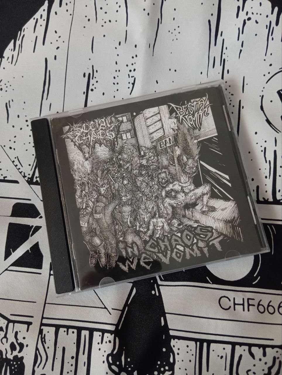 Social Chaos / Bestial Vomit - In Chaos We Vomit (CD, 2022)