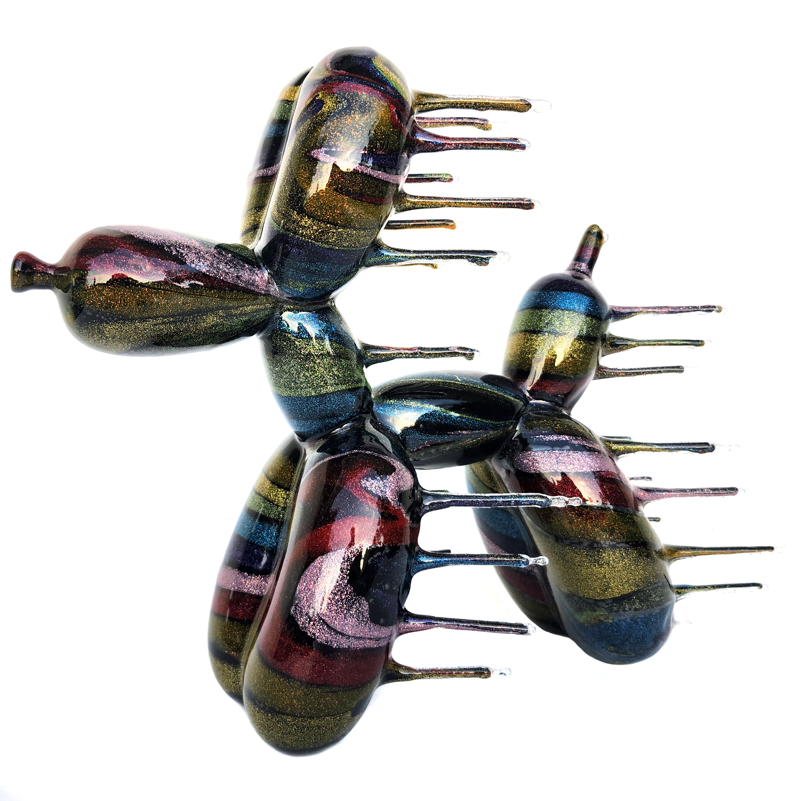 Blown Away Balloon Dog - Galactic Rainbow