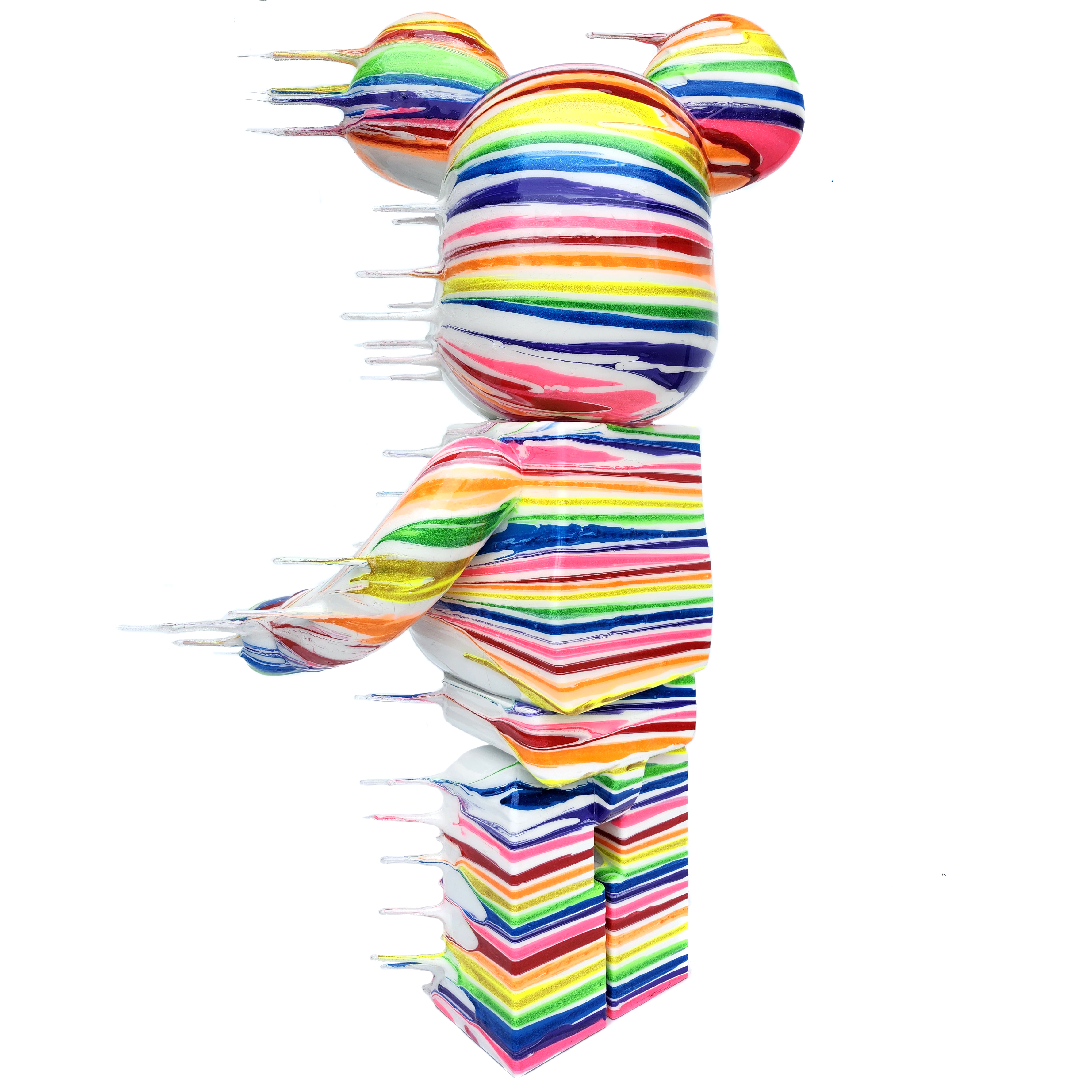 Blown Away 1000% Bearbrick - White Rainbow