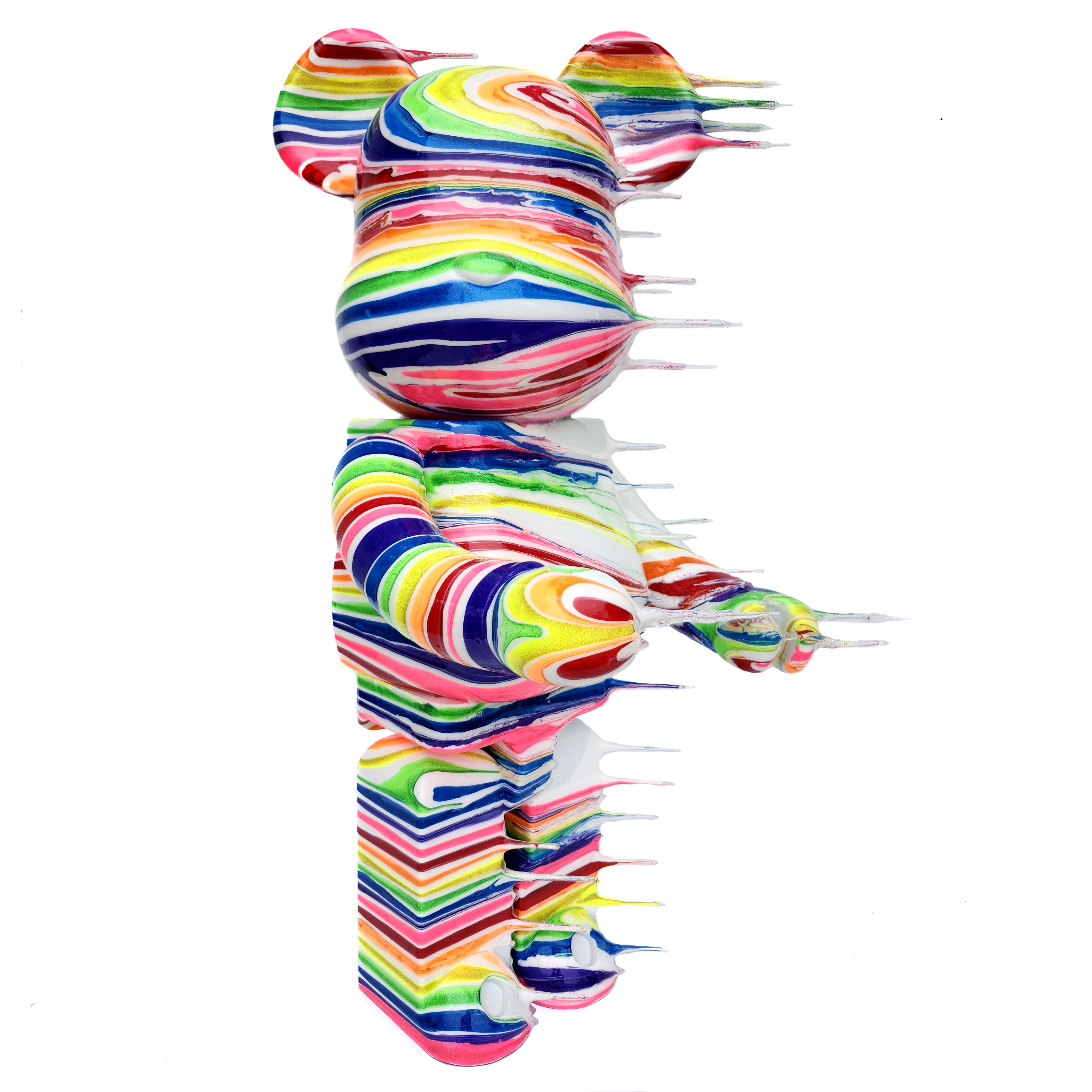 Blown Away 1000% Bearbrick - White Rainbow