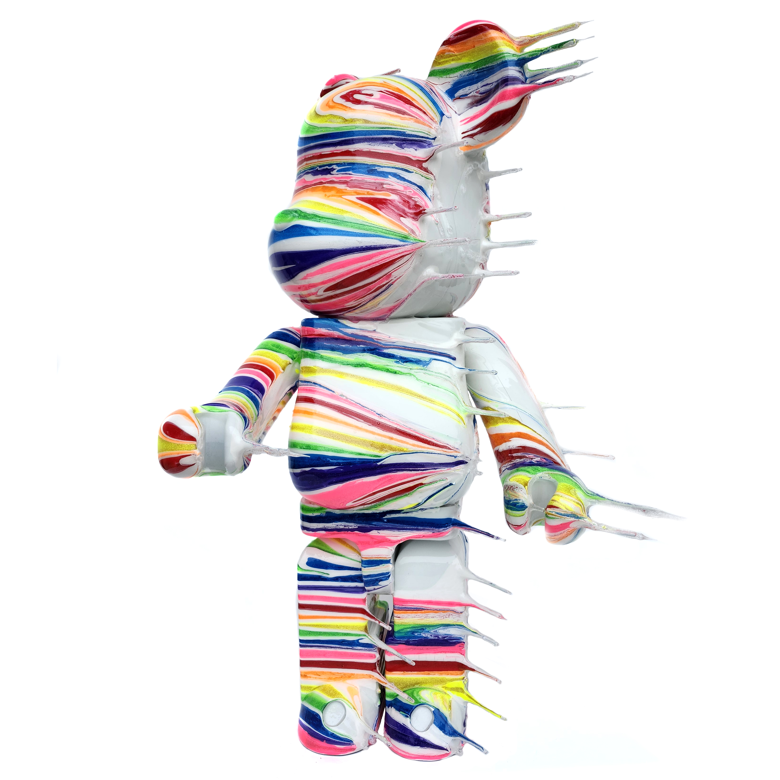 Blown Away 1000% Bearbrick - White Rainbow