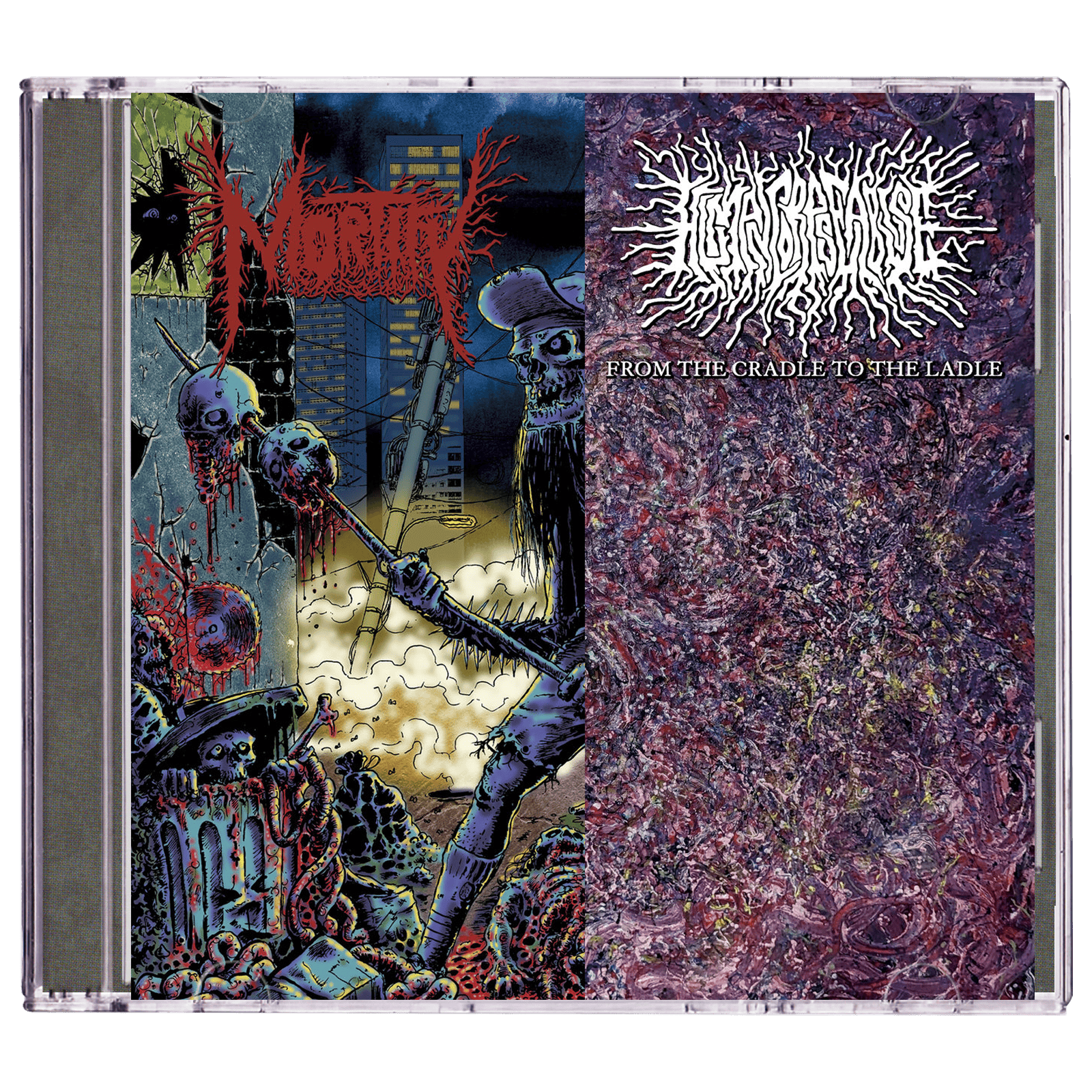 Human Corpse Abuse / Mortify 'From The Cradle To The Ladle / Rotting And Plotting (Split)' CD