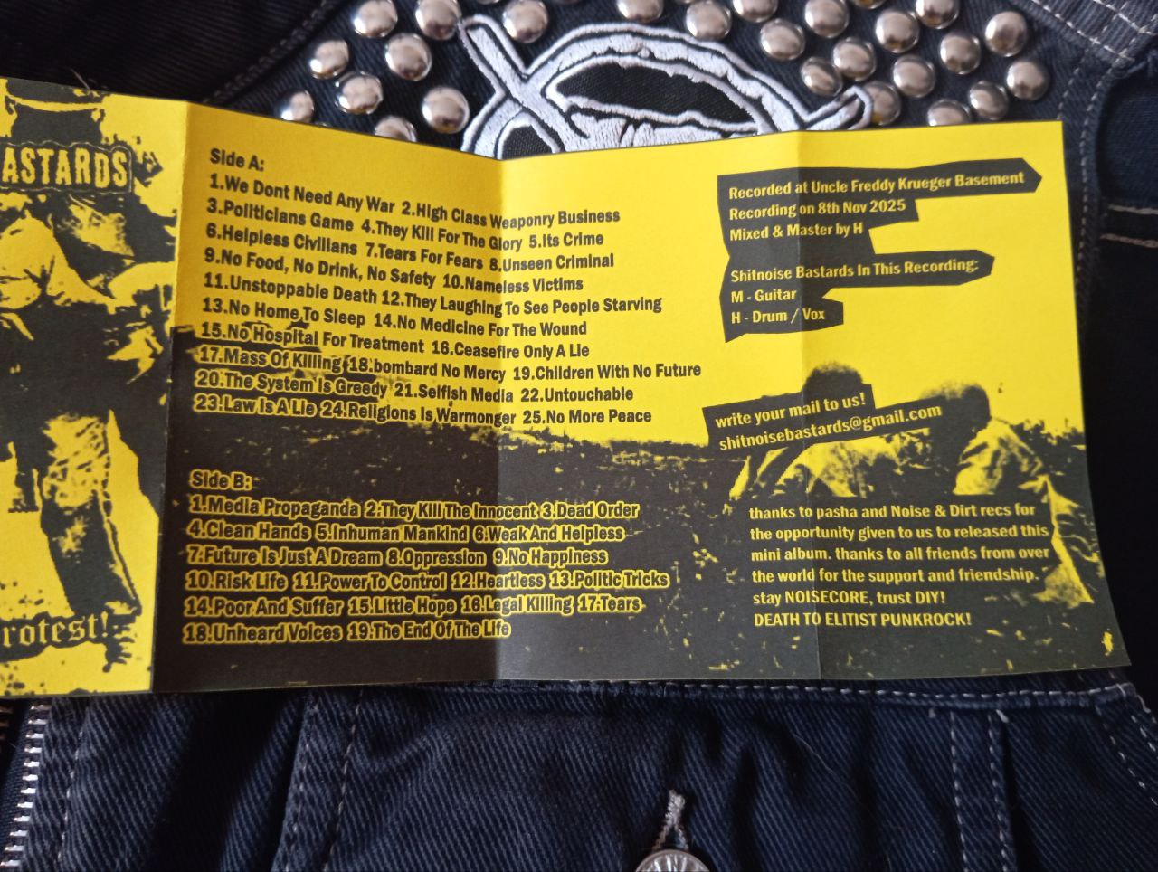 N&D 002 Shitnoise Bastards - Anti War Protest! (recycled tape)