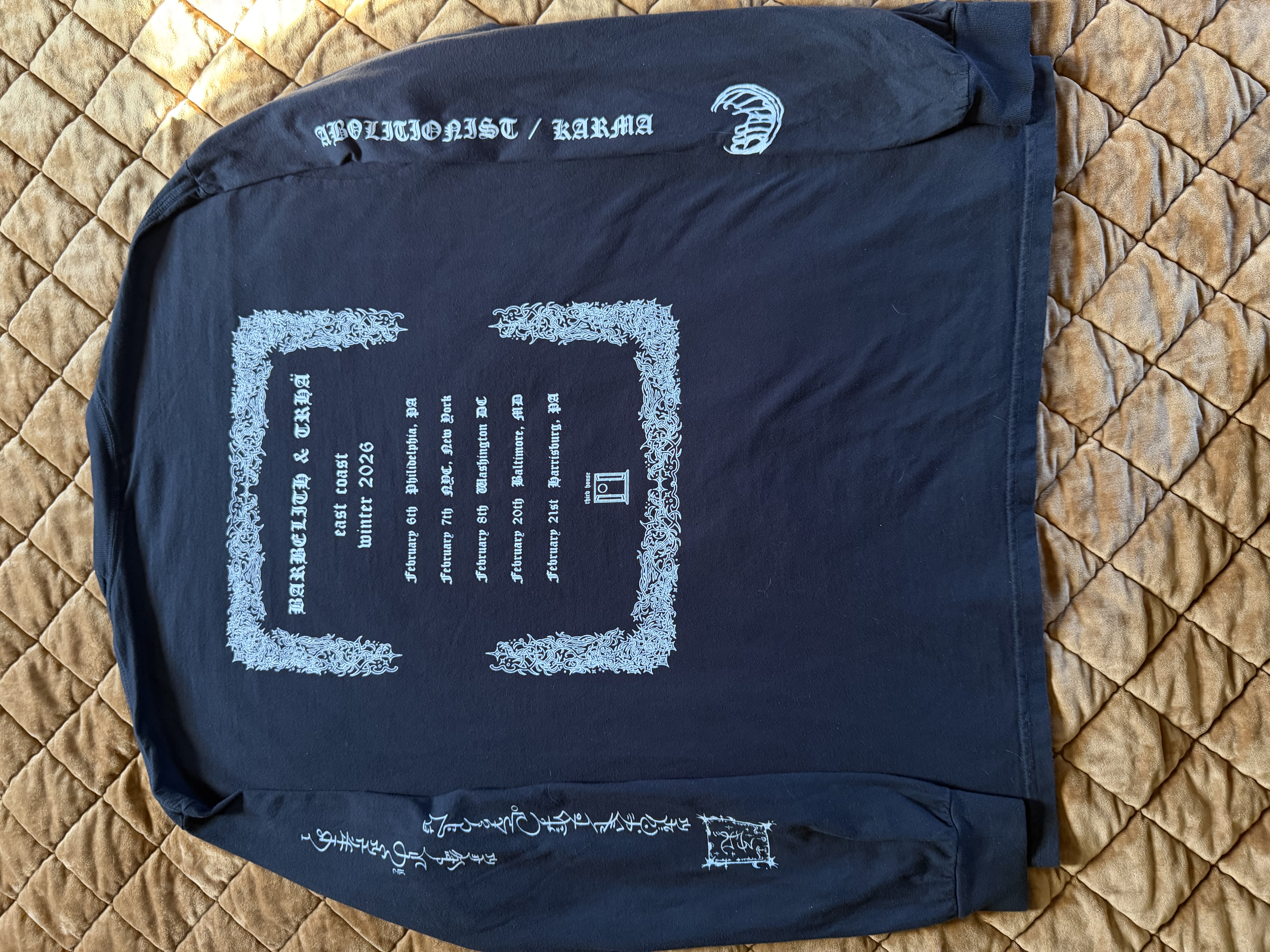 Trhä/Barbelith tour longsleeve