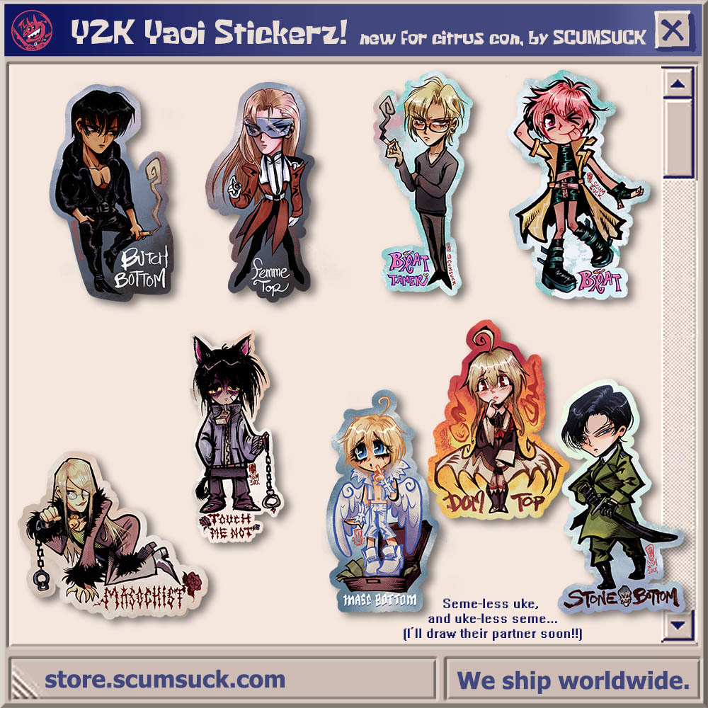 Stickers: Y2K Yaoi