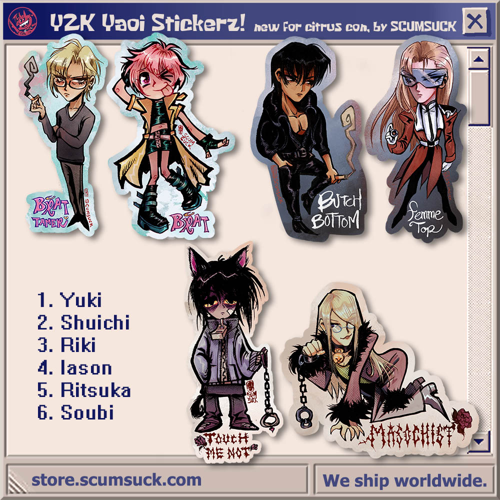 Stickers: Y2K Yaoi