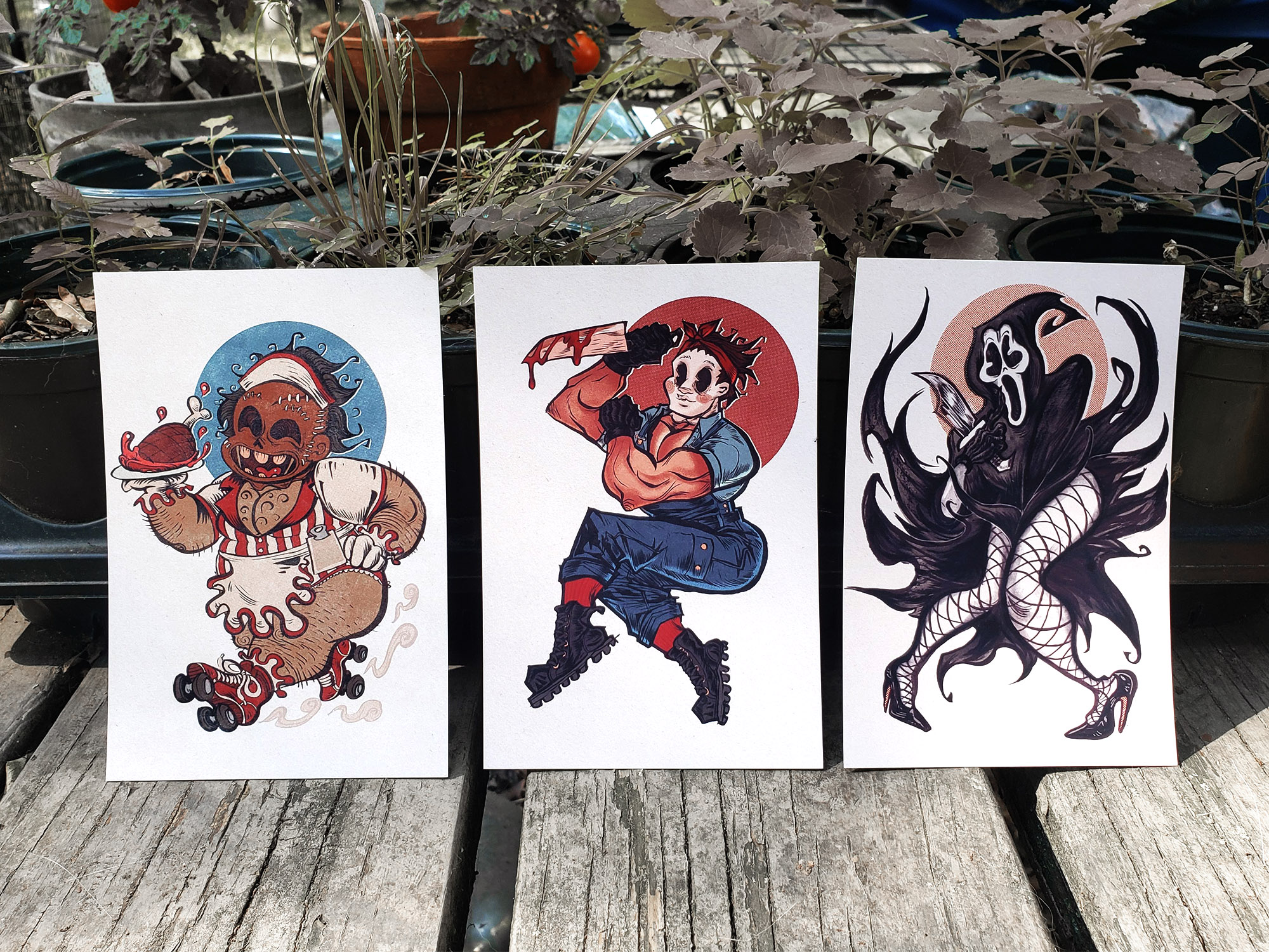 Prints: Horror pinups (4x6) (8.5x11)