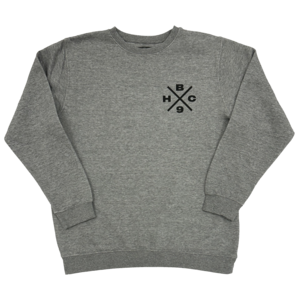 Bridge Nine B9xHC Crewneck Sweatshirt (Charcoal gray with black print)