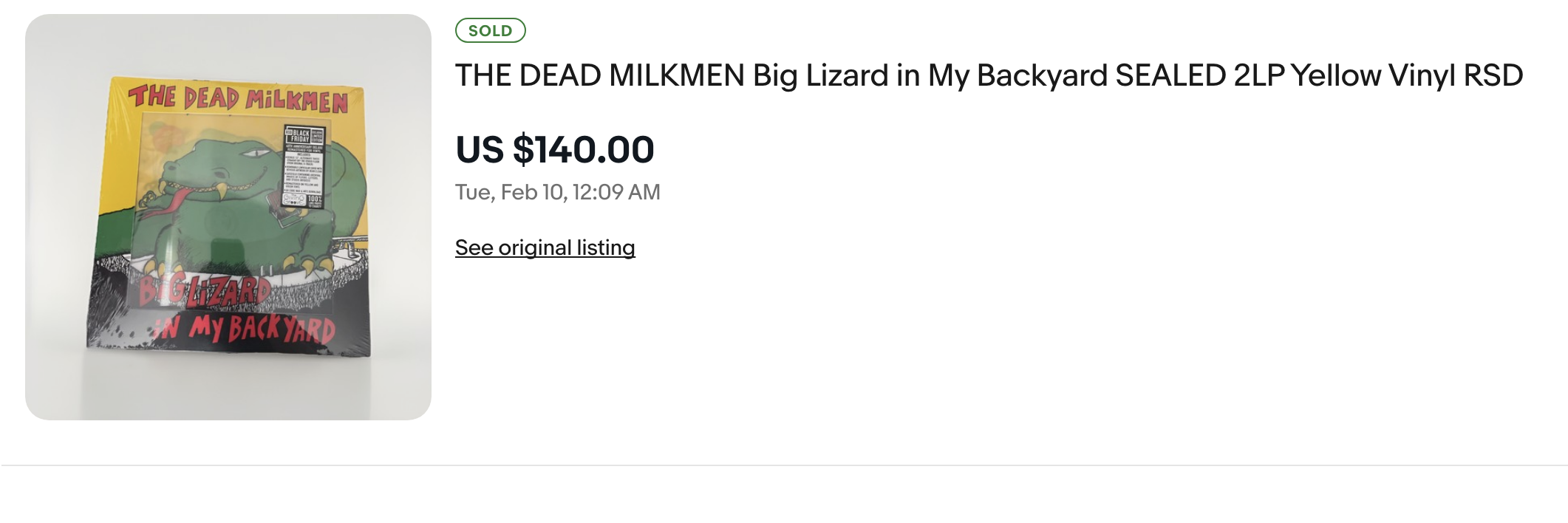 eBay secondary market sales