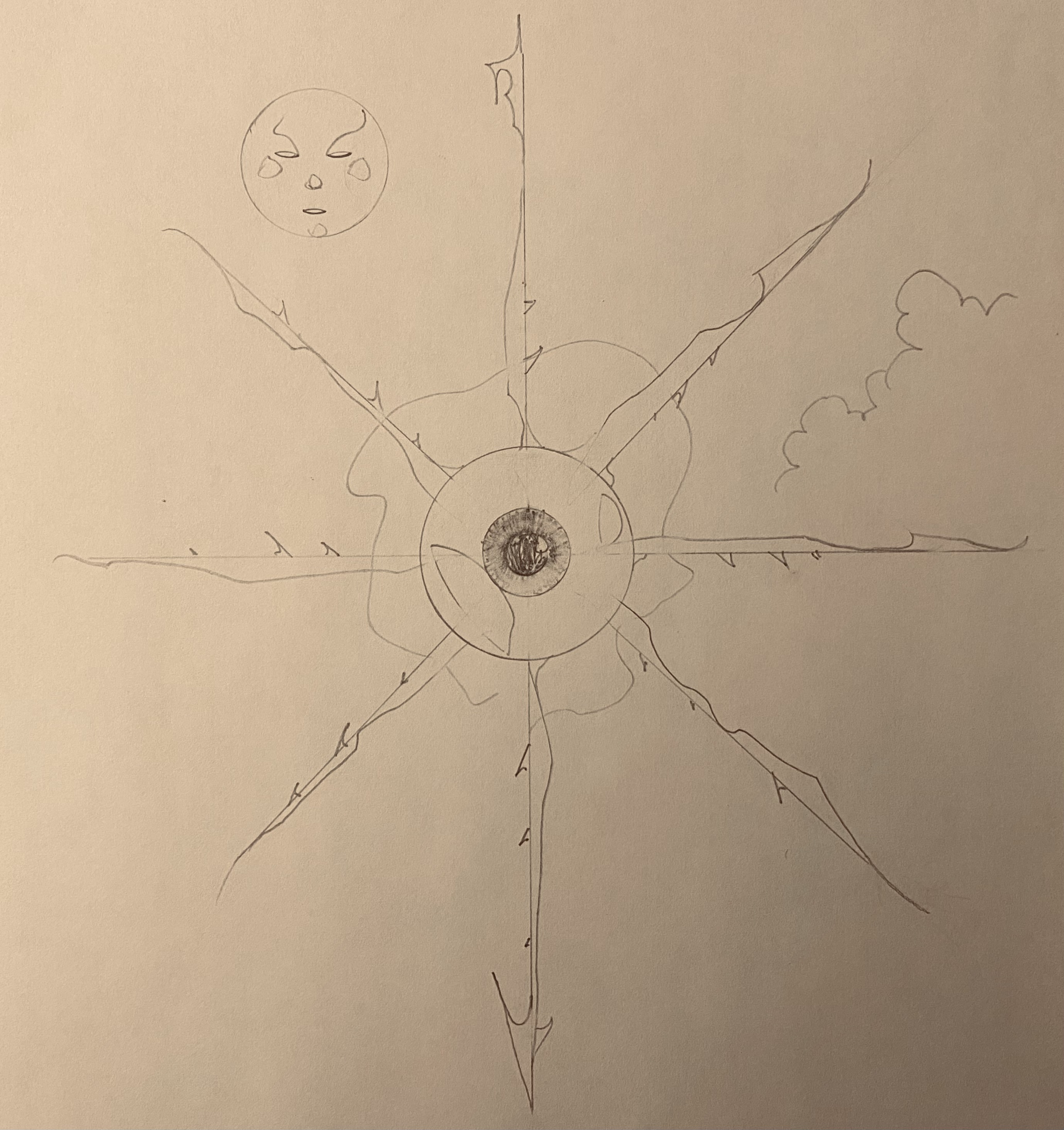 Dark Elf with their Amulet and Scout. Dark Scout under moon.