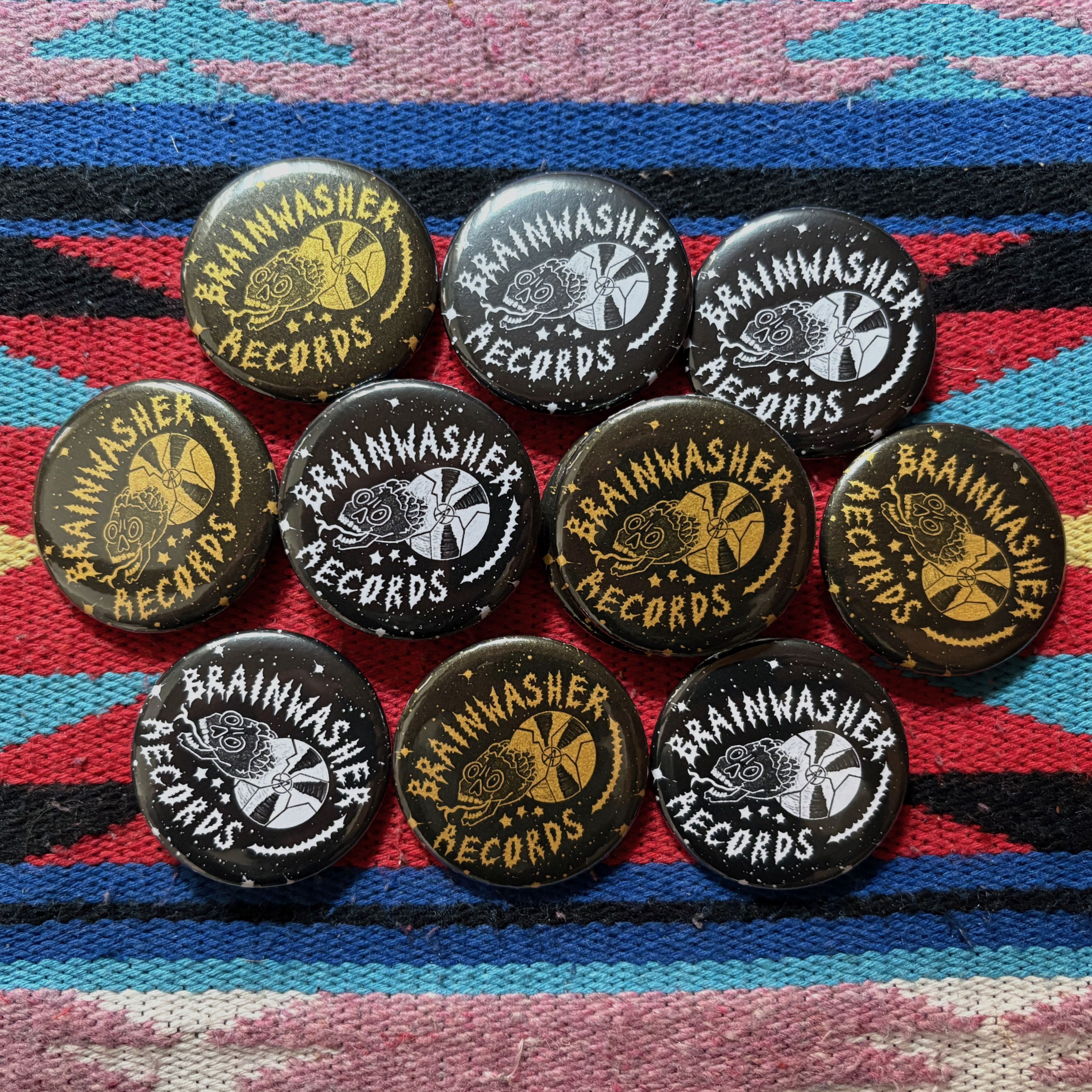 BRAINWASHER RECORDS PINS