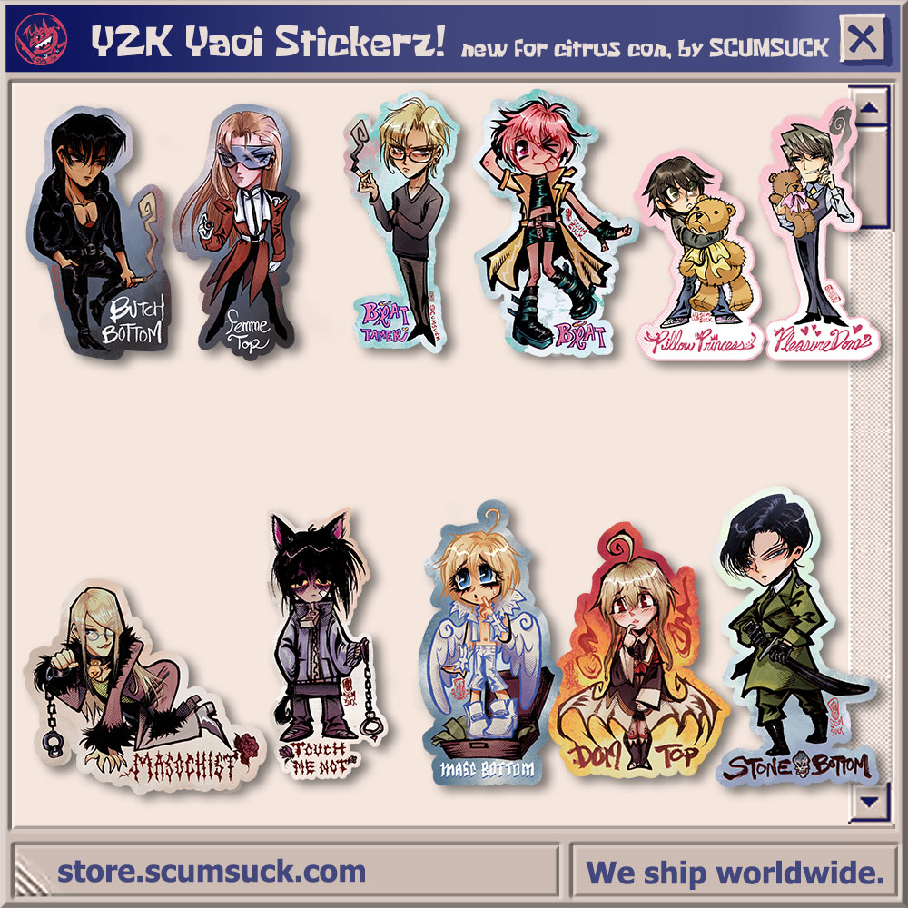 Stickers: Y2K Yaoi