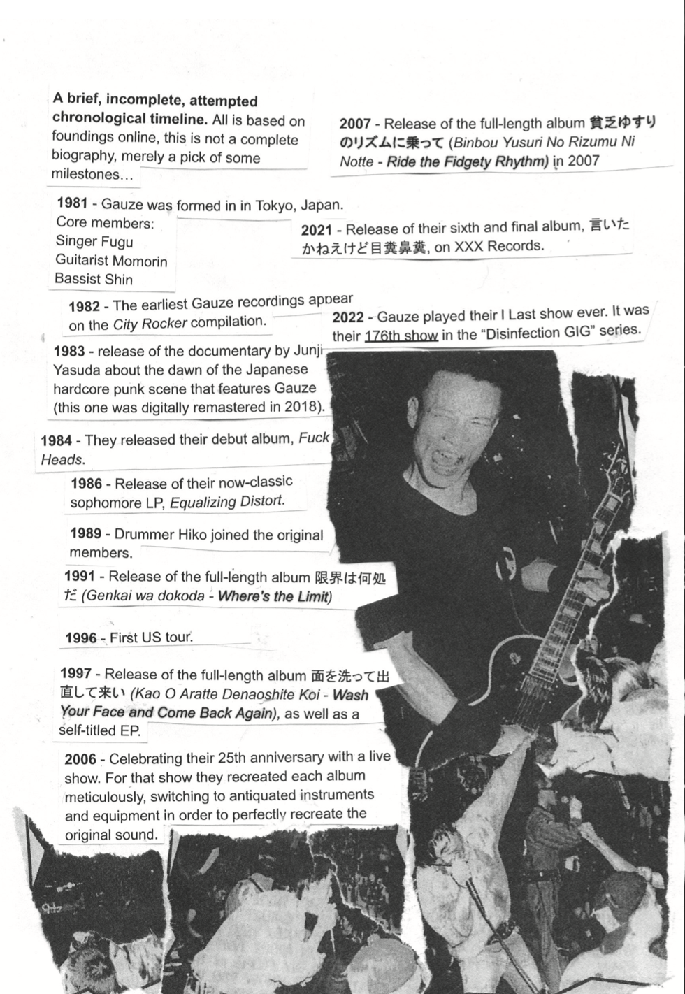 Love Letters to Gauze fanzine