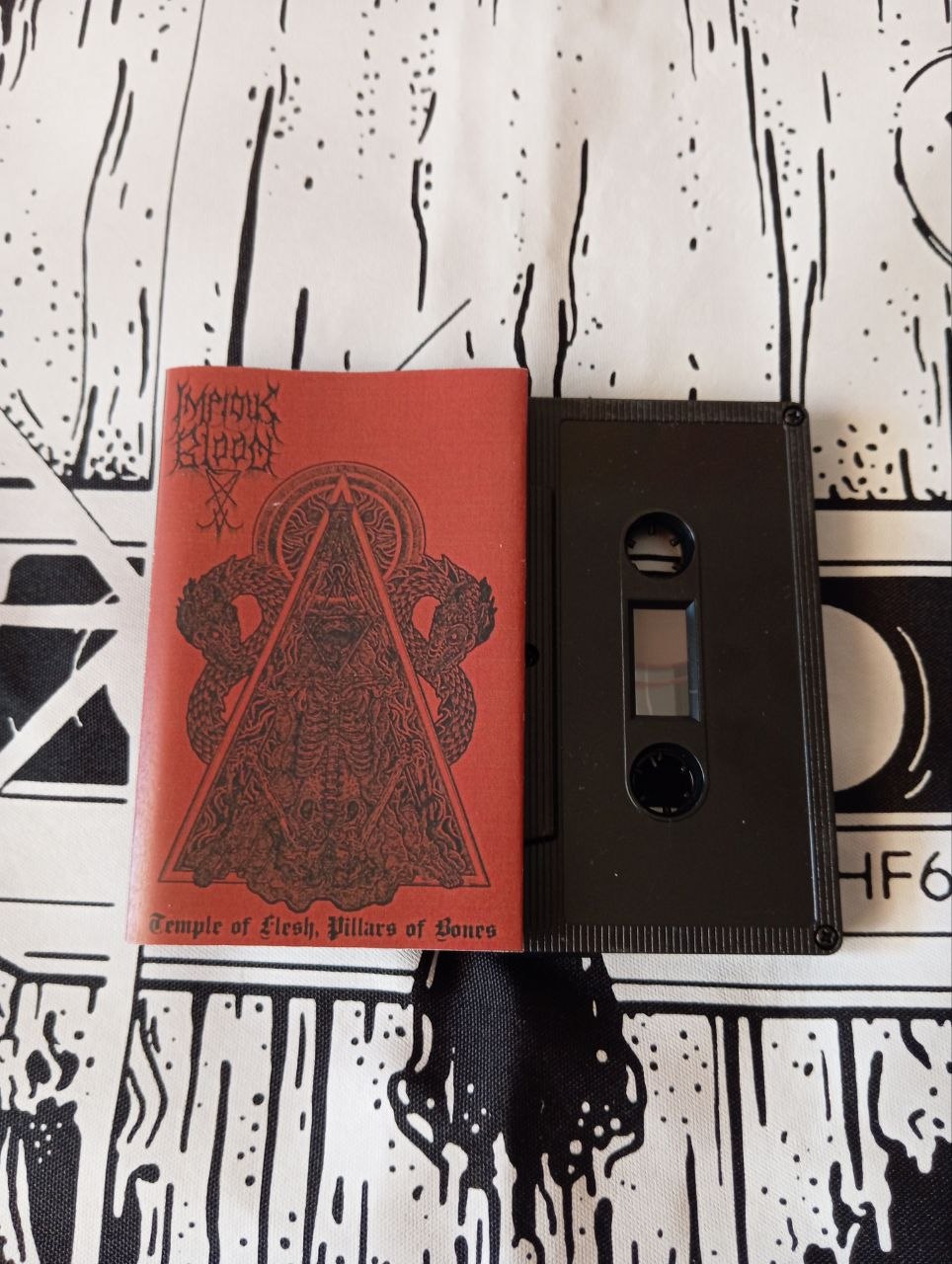 Impious Blood - Temple Of Flesh, Pillars Of Bones (cs, S/Sided, 2014)