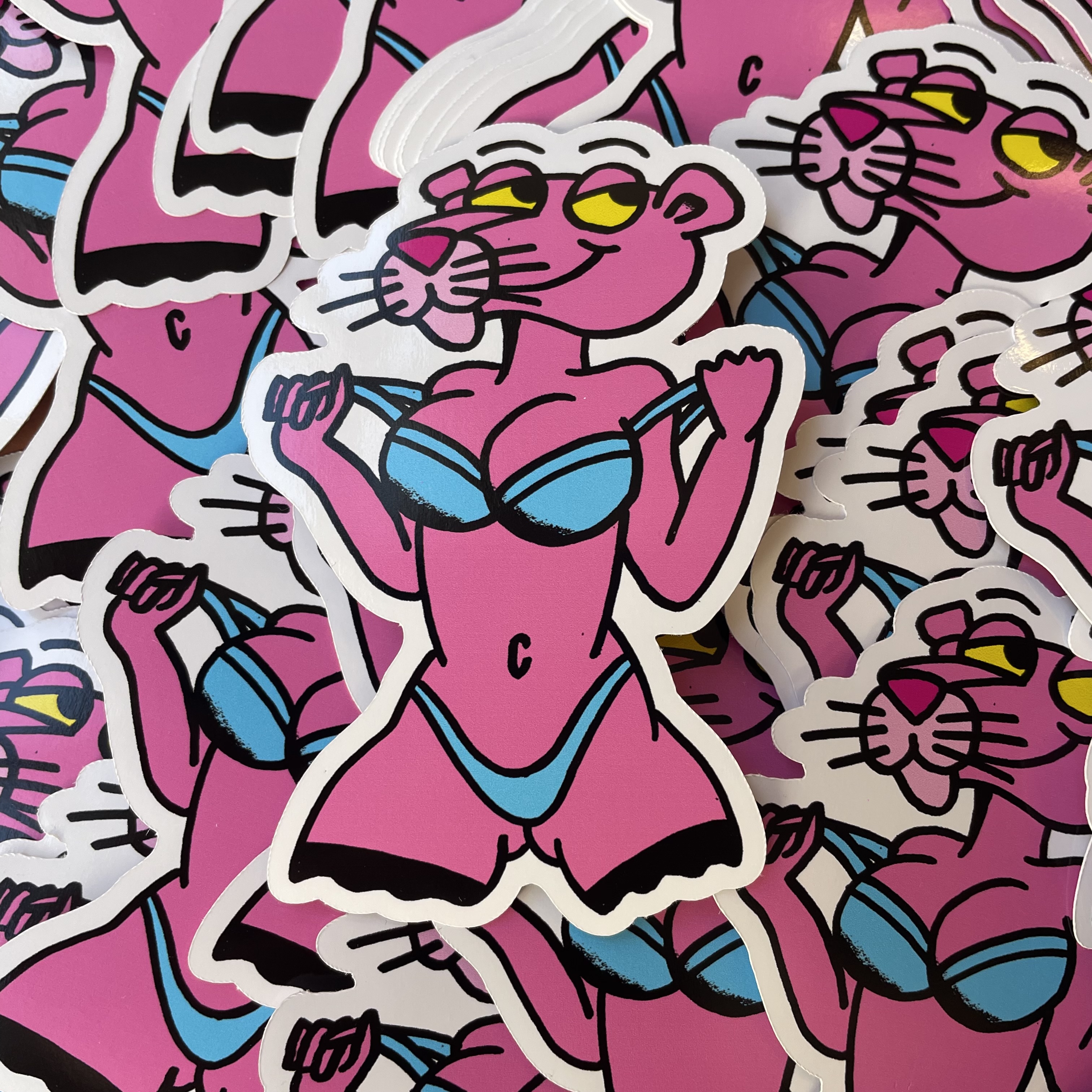 Pink panther sticker