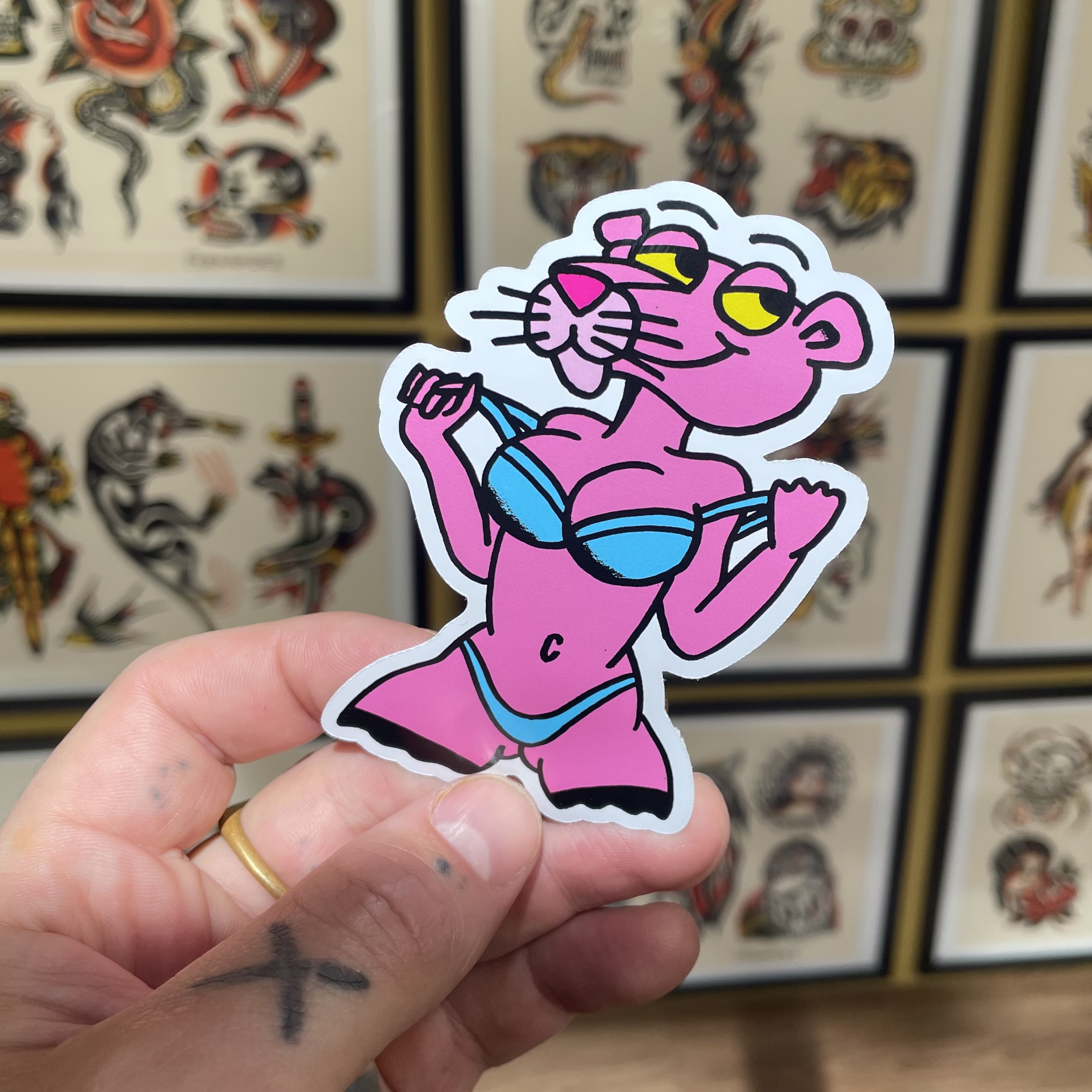 Pink panther sticker