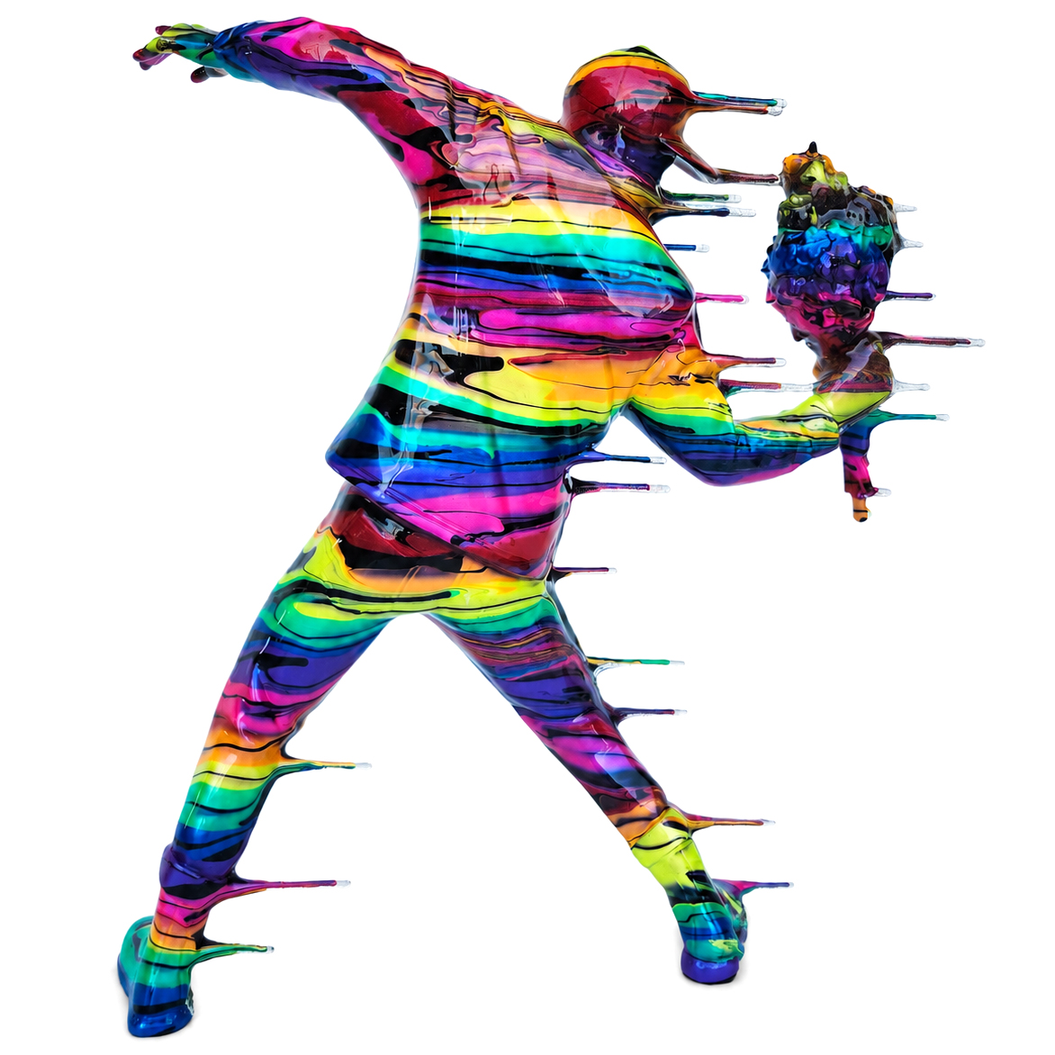 Blown Away Flower Bomber - Dark Rainbow
