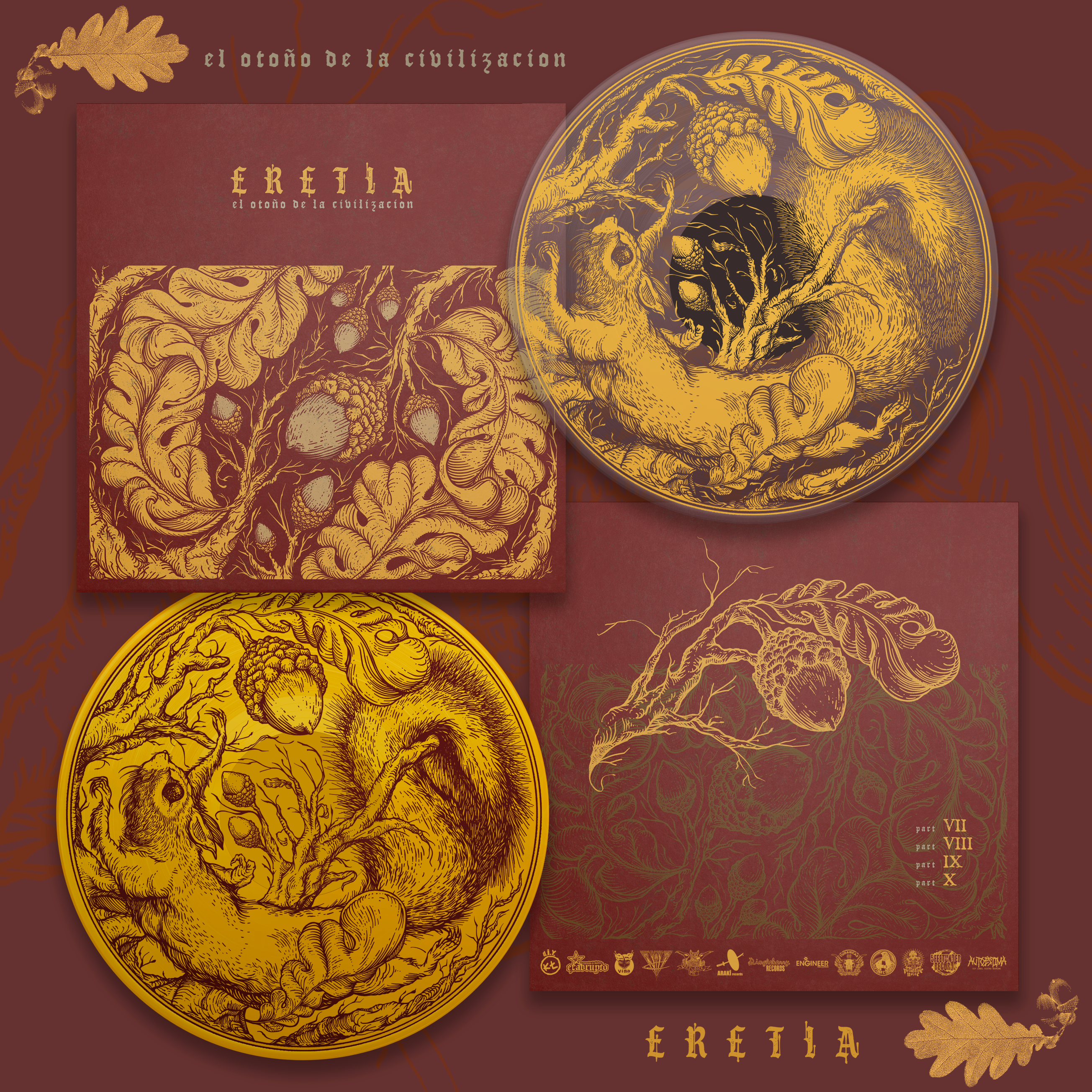 ERETIA - EL OTOÑO DE LA CIVILIZACION - One screen-printed side LP