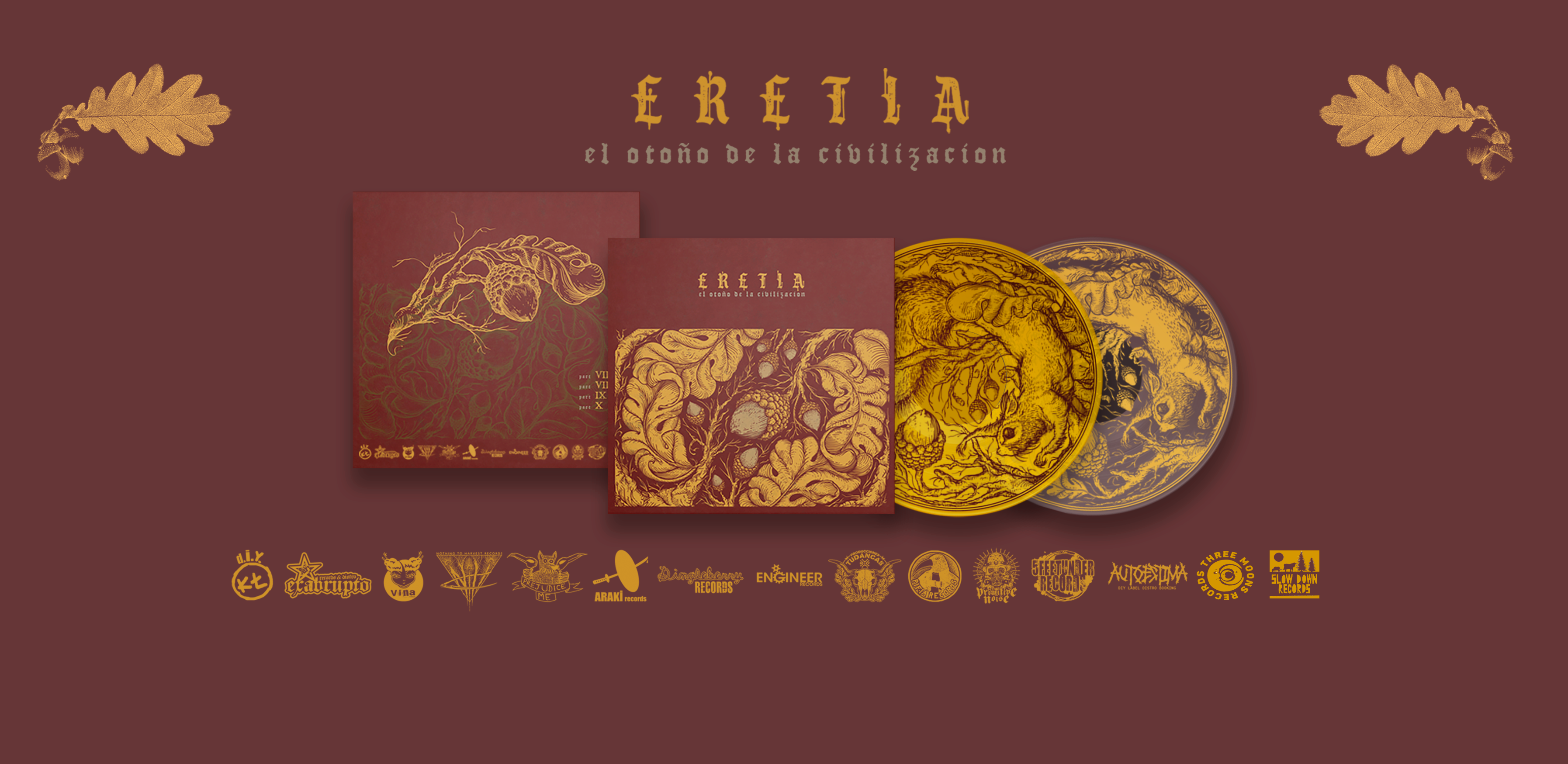 ERETIA - EL OTOÑO DE LA CIVILIZACION - One screen-printed side LP