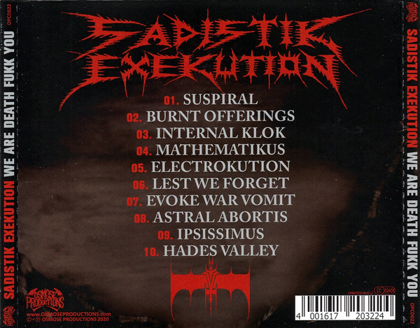 SADISTIK EXEKUTION - We Are Death Fukk You