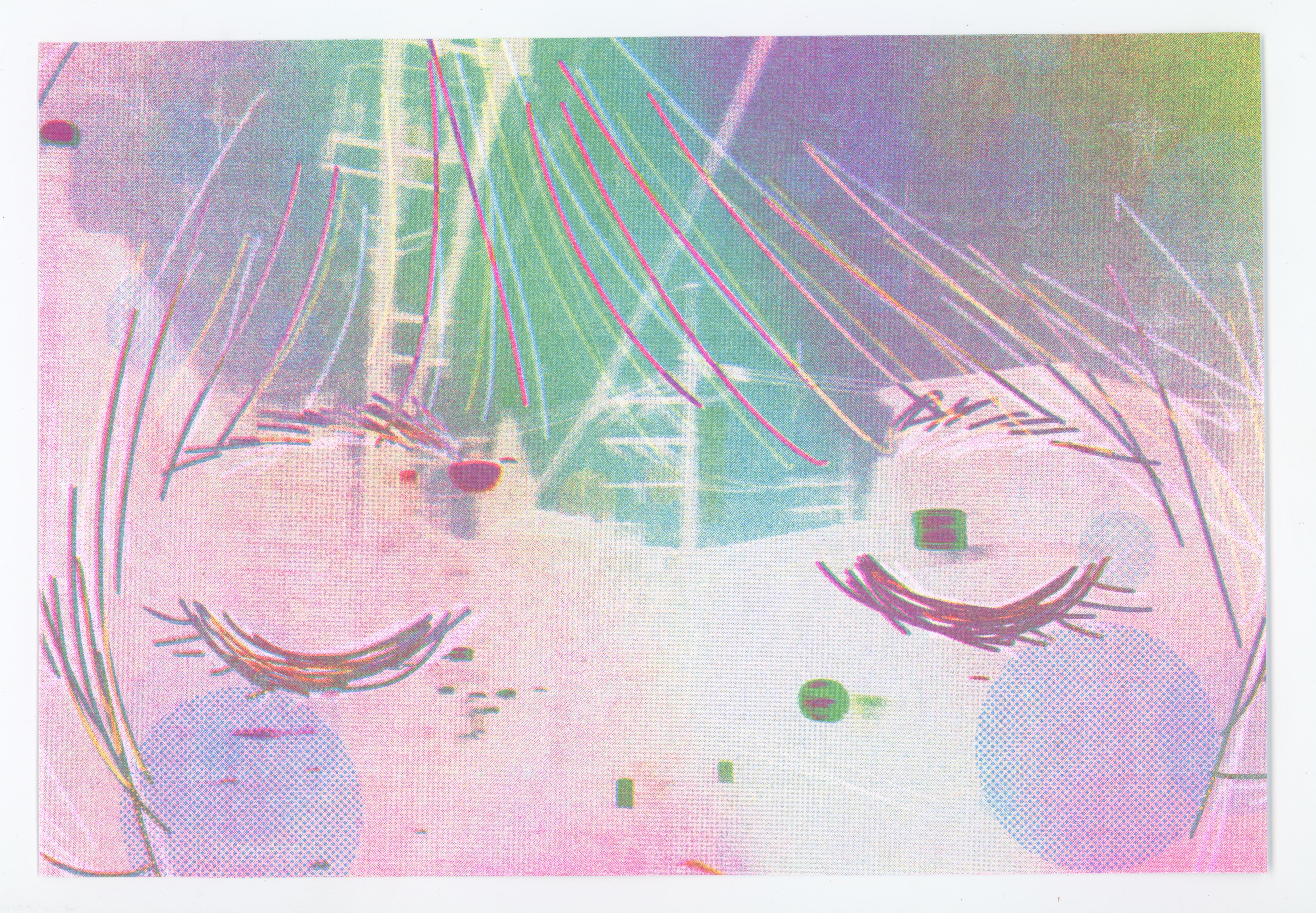 ALWAYS LOOKING BACK RISO PRINT