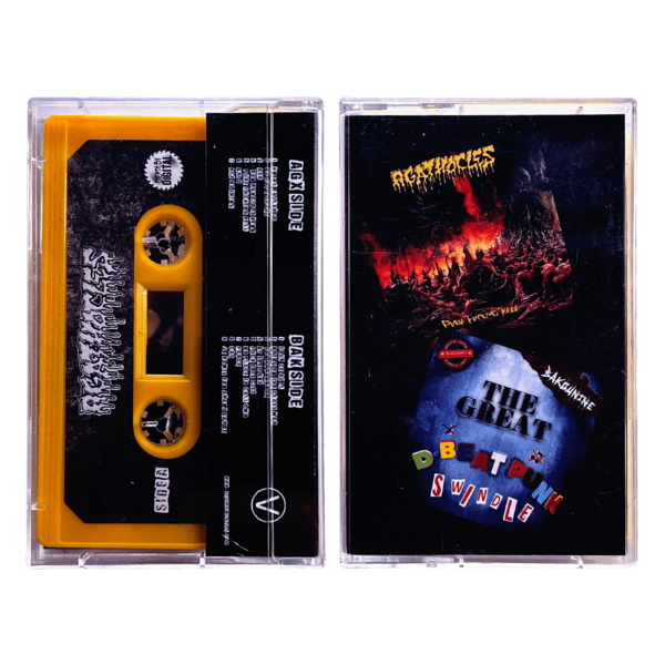 Agathocles / Bakounine 'Pure Fucking Hell / The Great D-Beat Punk Swindle (Split)' Cassette