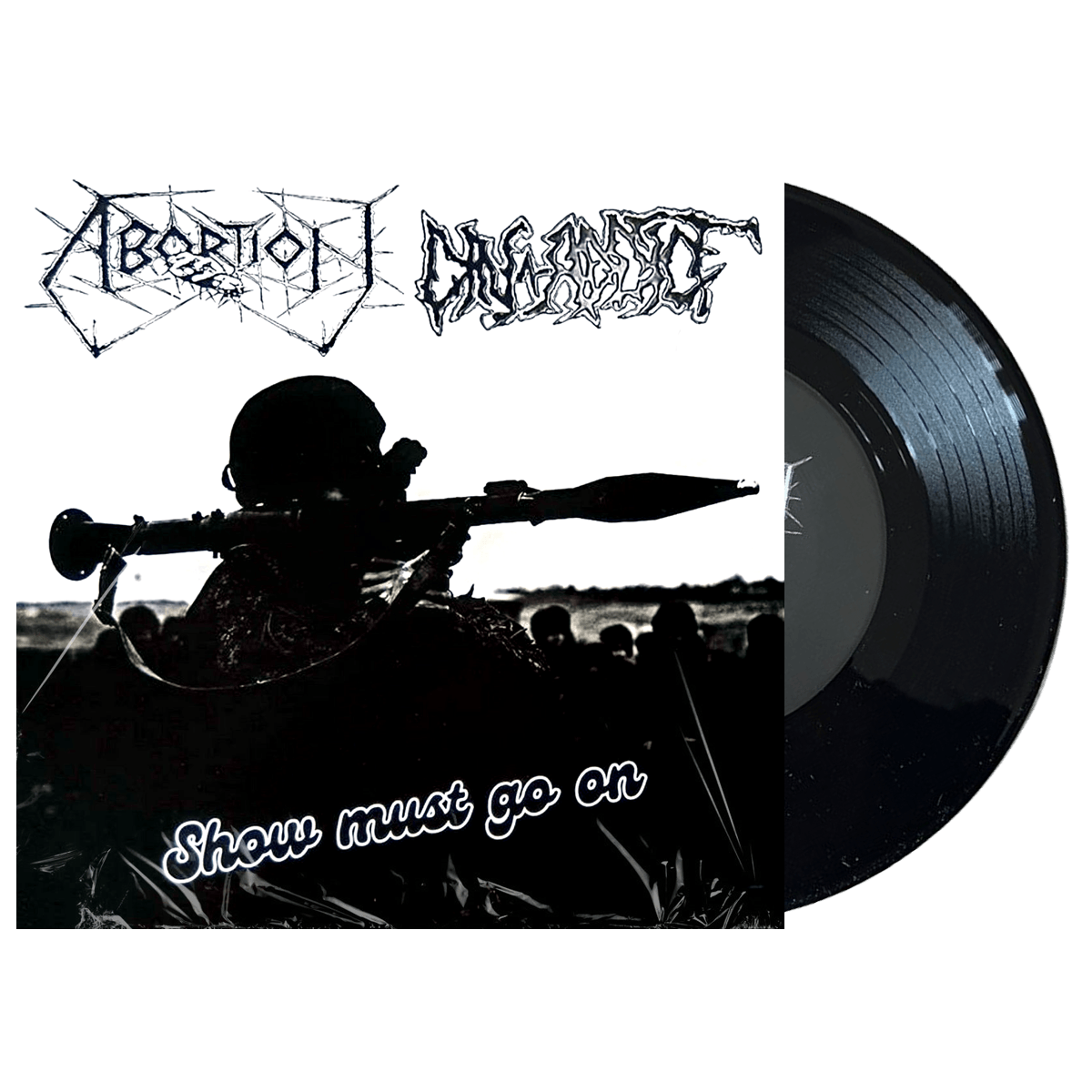 Abortion / Din-Addict 'Show Must Go On (Split)' 7