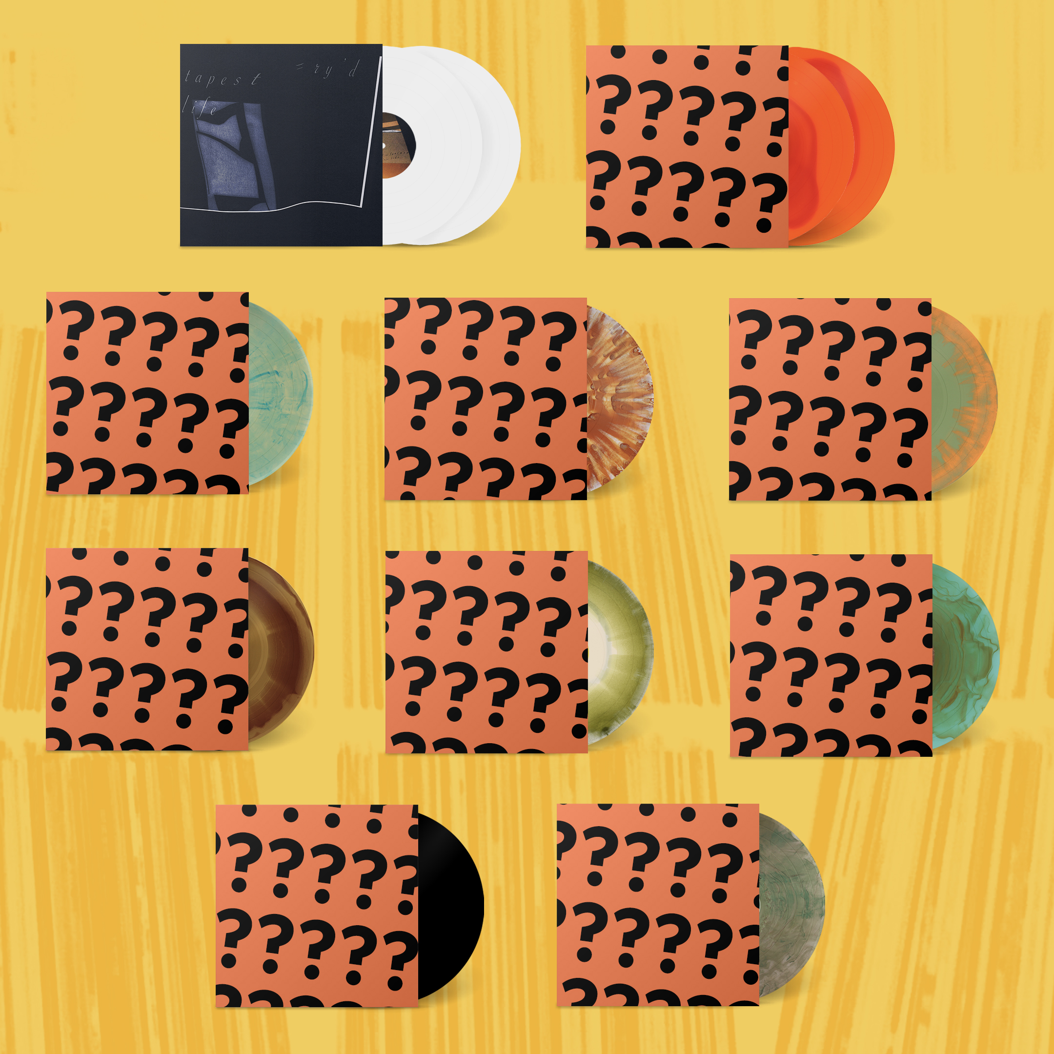 Product shots of Topshelf Records - 20-Year Anniversary Bundle