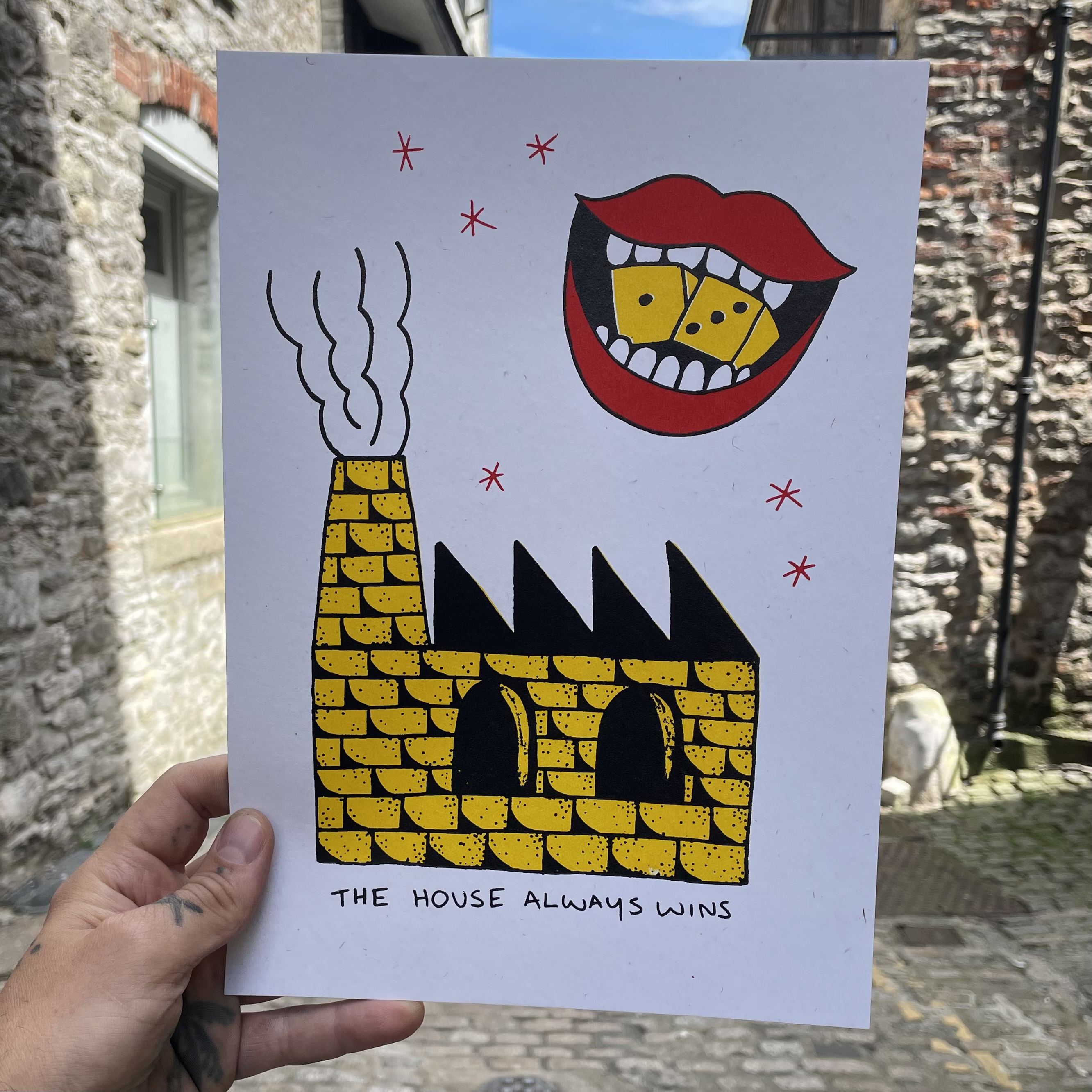 House Always Wins screen print