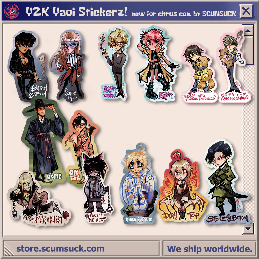 Stickers: Y2K Yaoi