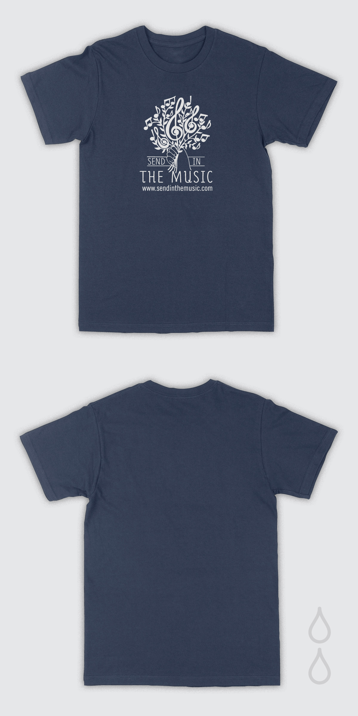 A Fundraiser for Send in the Music!- Shortsleeve- Navy