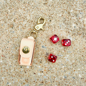 JM Star Dice & Hand-Tooled Leather Carrying Pouch