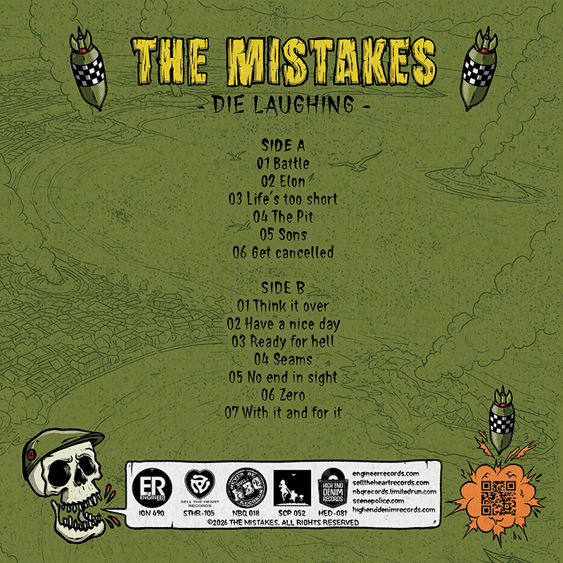 NBQ 018 The Mistakes - Die Laughing (Orange Vinyl LP)