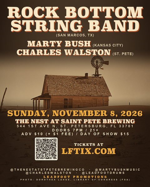 Rock Bottom String Band (San Marcos, TX), Marty Bush, Charles Walston at The Nest