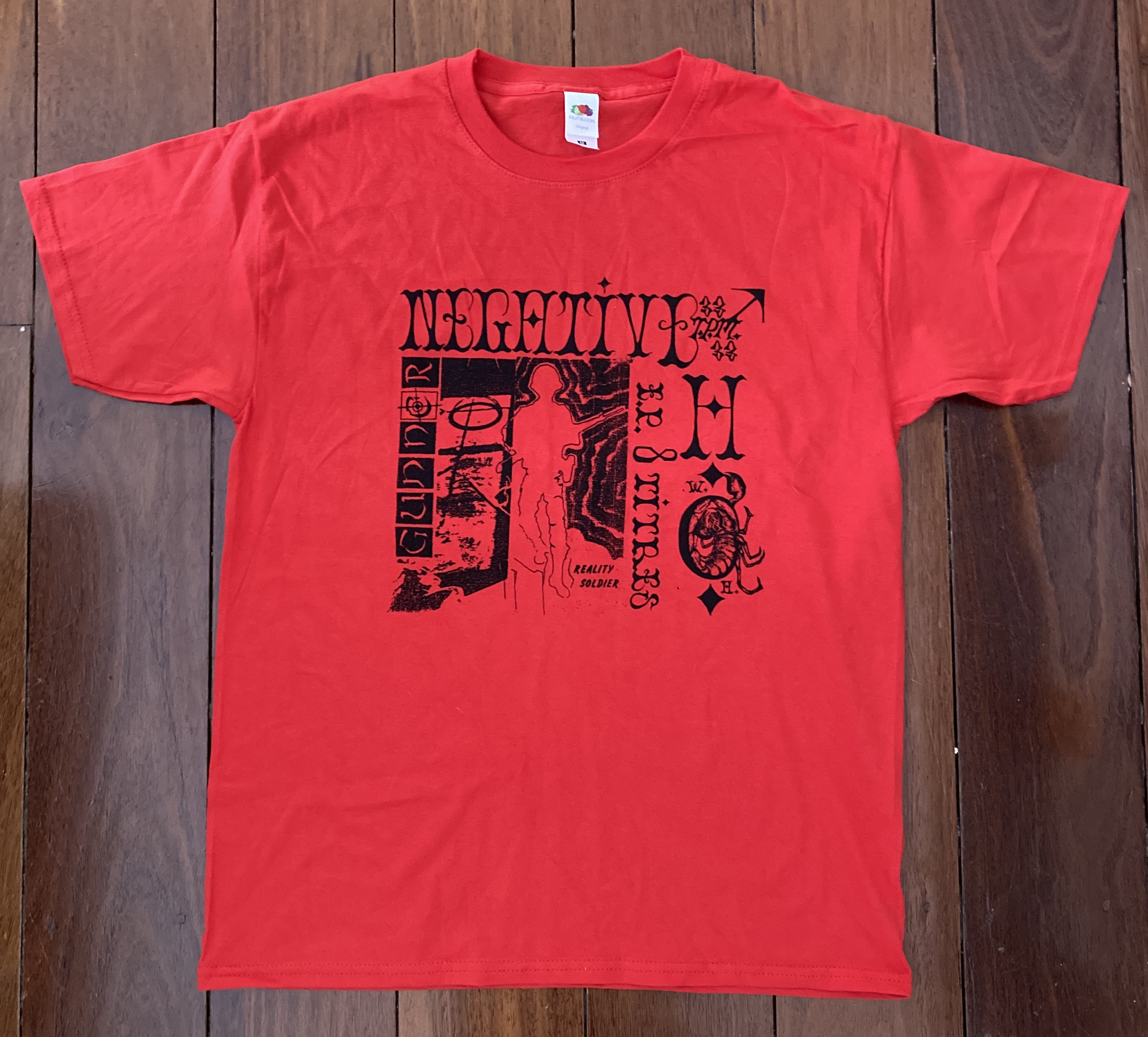GUNNER - Negative Hardcore Red T-Shirt