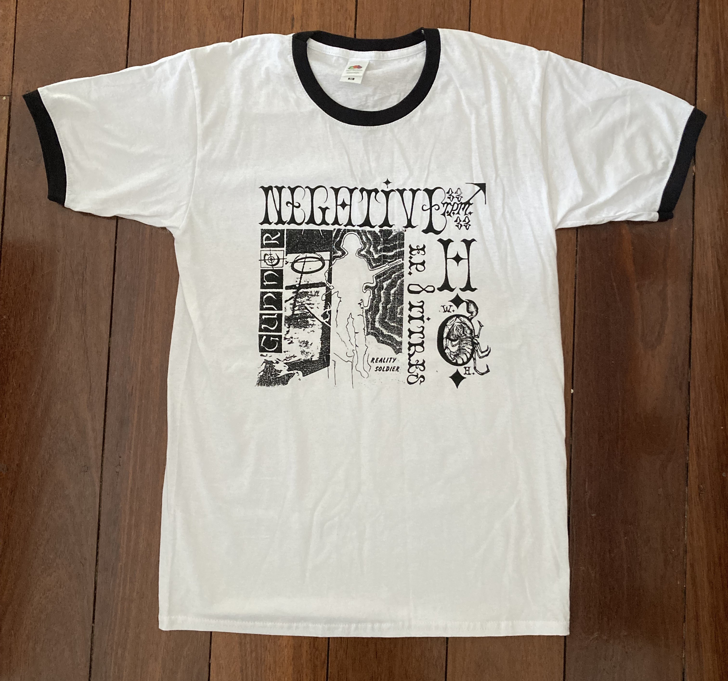 GUNNER - Negative Hardcore Ringer T-Shirt