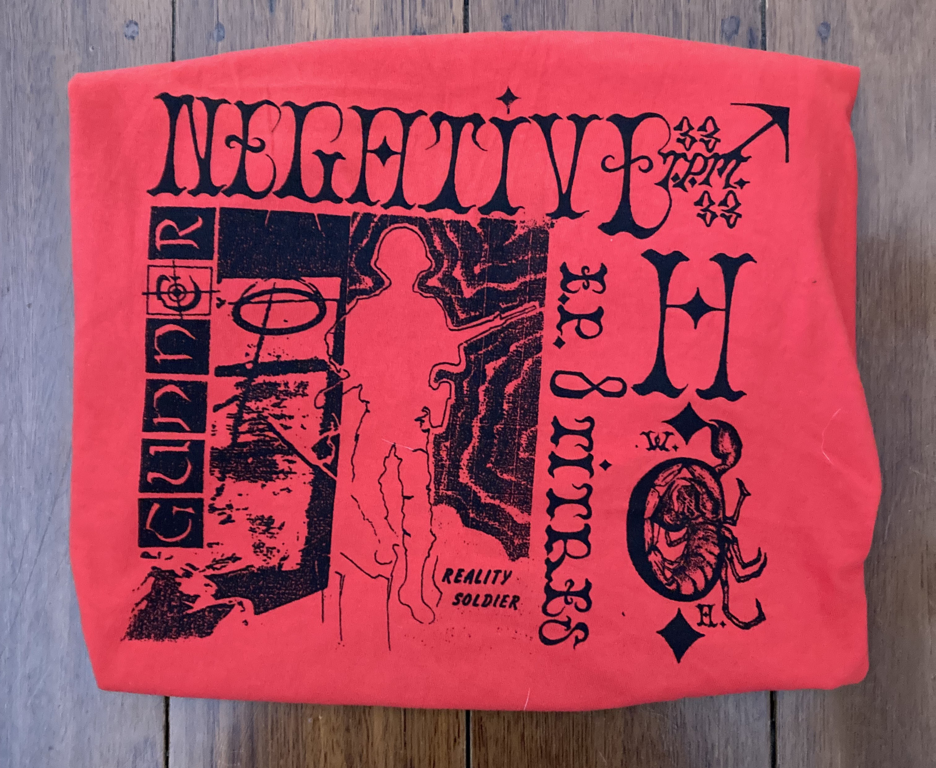 GUNNER - Negative Hardcore Red T-Shirt