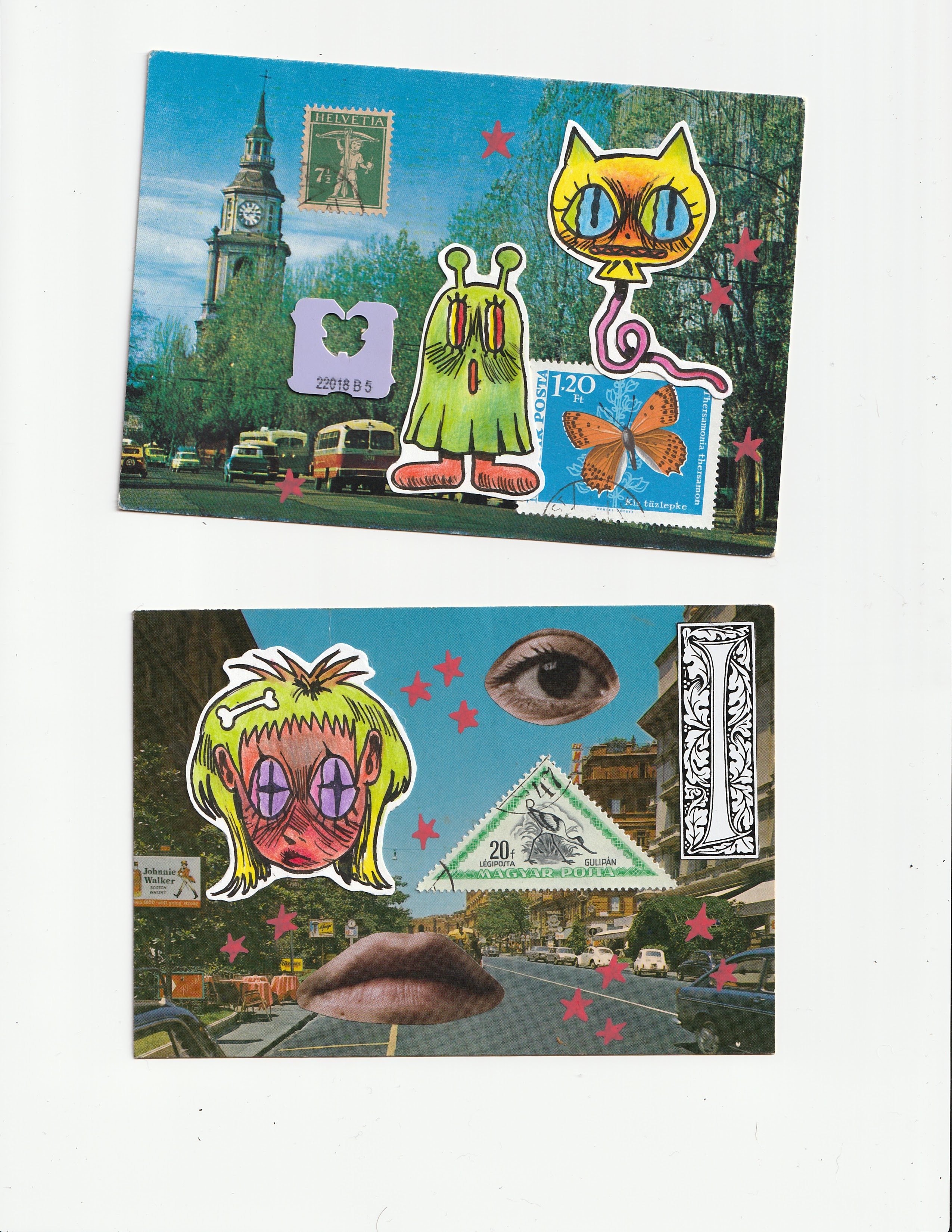postcard collages