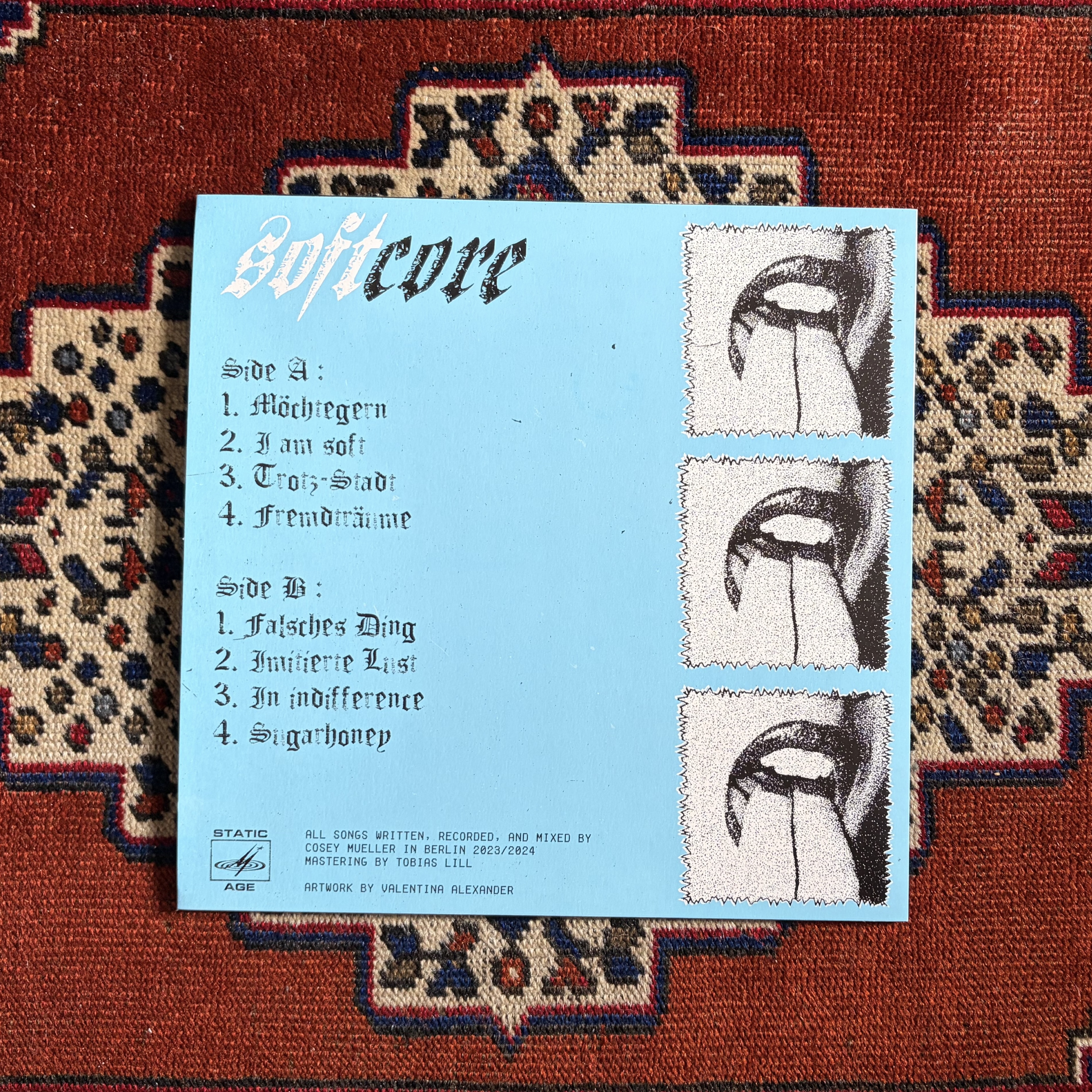COSEY MUELLER - Soft Core LP (2nd Press, STATIC AGE MUSIK)