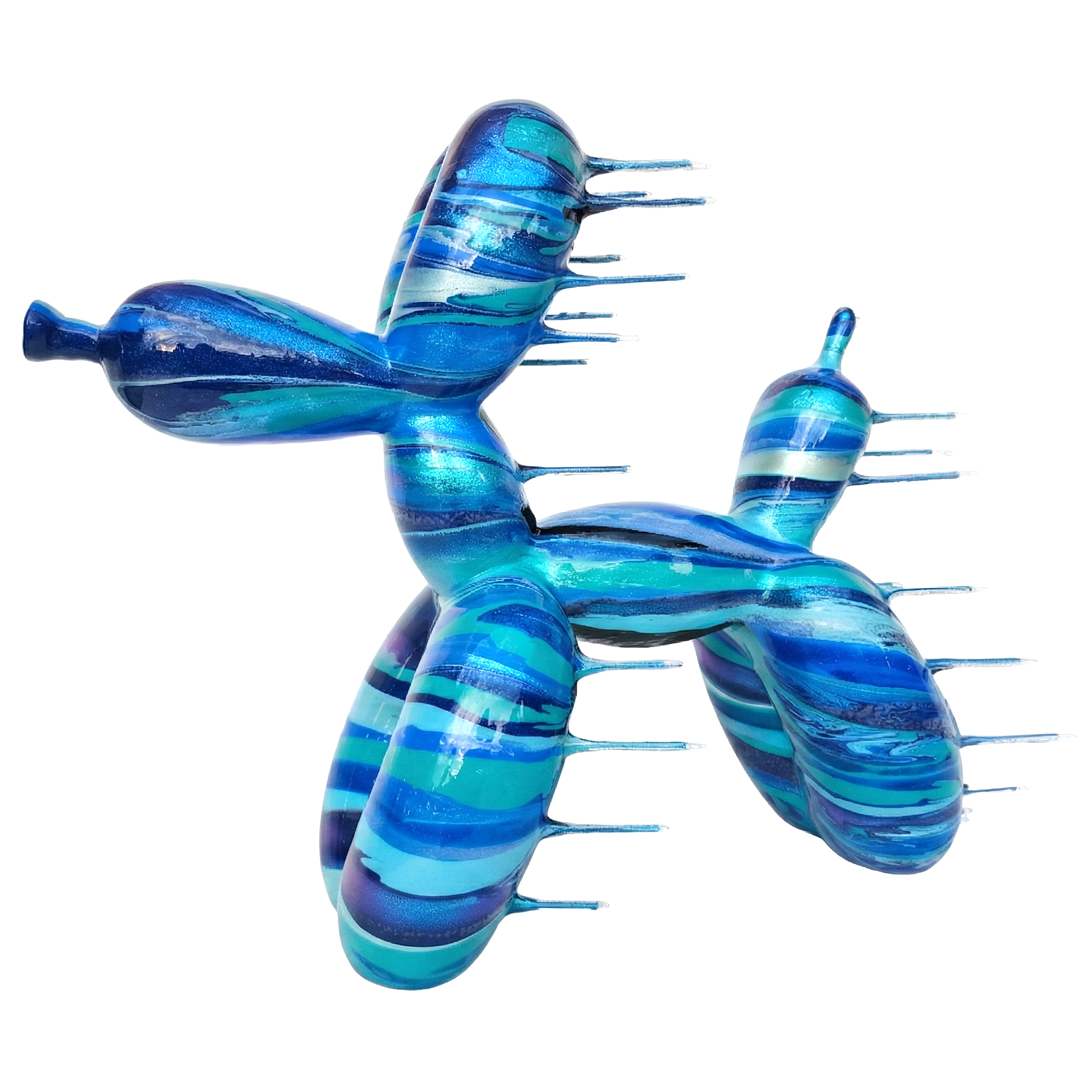 Blown Away Balloon Dog XL - Aqua Splash